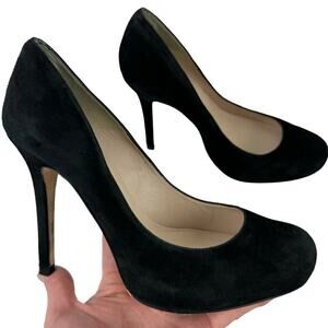 L.K. Bennett Harley Black Suede Platform Stiletto Heel Pumps Size 37/6 US